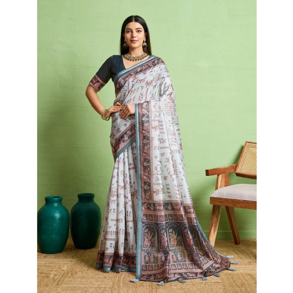 PID-62398-Generic-Womens-Silk-Blend-Printed-Saree-With-Unstitched-Blouse-5-5-Mtr-Grey-1-1000x1000-1.webp Women's Silk Blend Printed Saree With Unstitched Blouse 5.5Mtr (Grey) - Image 1