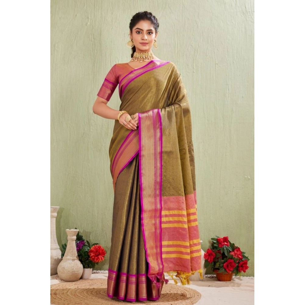 PID-62421-Generic-Women-s-Silk-Blended-Jaquard-Woven-Saree-With-Unstitched-Blouse-5-5-Mtr-Green-1-1000x1000-1.webp Women's Silk Blended Jaquard Woven Saree With Unstitched Blouse 5.5Mtr (Green) - Image 1