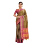Women's Silk Blended Jaquard Woven Saree With Unstitched Blouse 5.5Mtr (Green) - Image 2