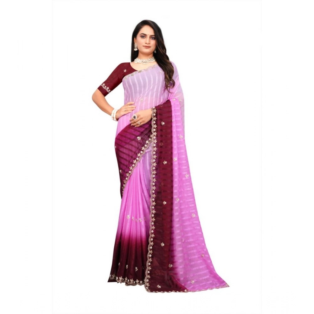PID-62437-Generic-Women-s-Chiffon-Embroidred-Saree-With-Unstitched-Blouse-5-5-Mtr-Pink-1-1000x1000-1.webp Women's Chiffon Embroidred Saree With Unstitched Blouse 5.5Mtr (Pink) - Image 1