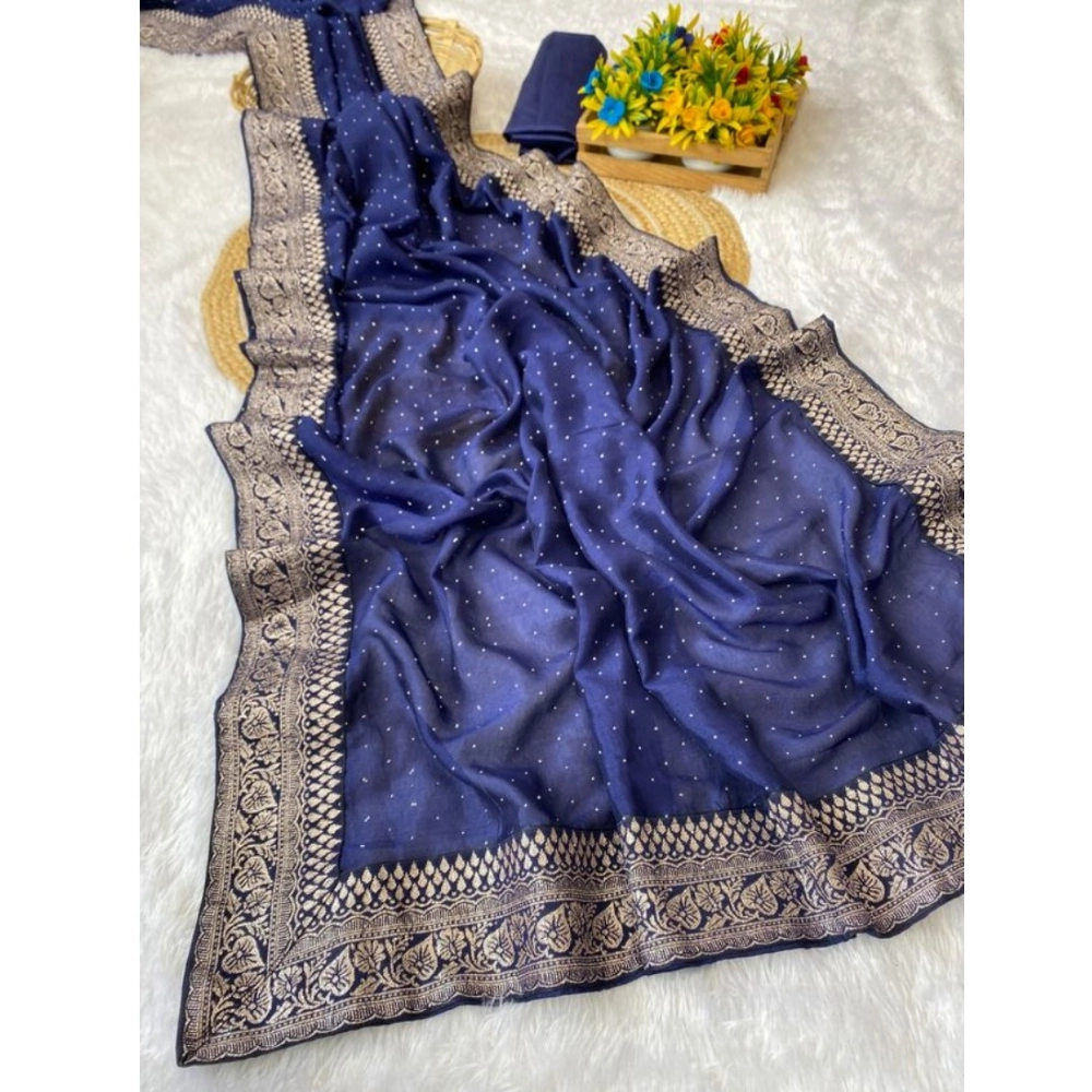 PID-62449-Generic-Women-s-Silk-Embroidred-Saree-With-Unstitched-Blouse-5-5-Mtr-Blue-1-1000x1000-1.webp Women's Silk Embroidred Saree With Unstitched Blouse 5.5Mtr (Blue) - Image 1