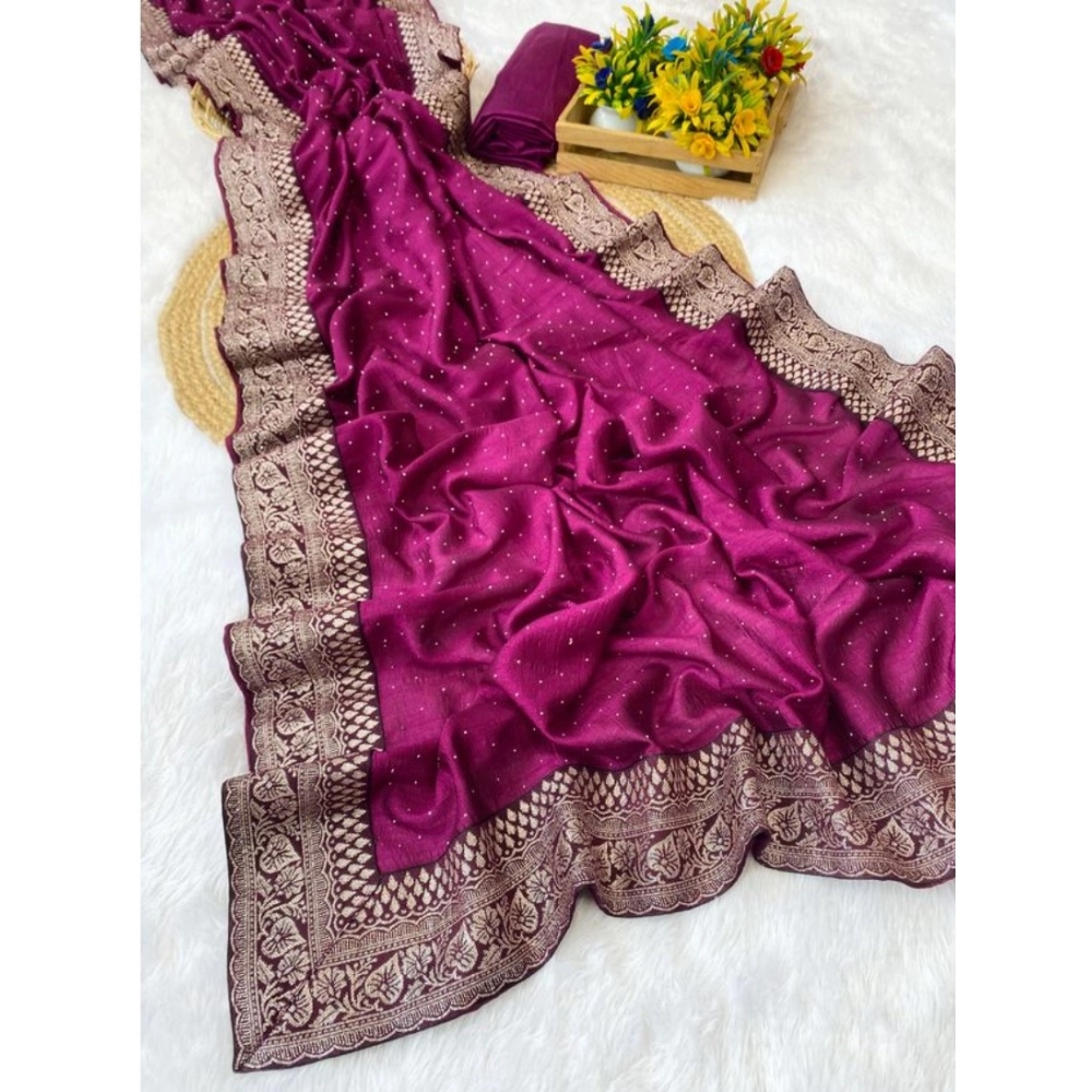 PID-62451-Generic-Women-s-Silk-Embroidred-Saree-With-Unstitched-Blouse-5-5-Mtr-Purple-1-1000x1000-1.webp Women's Silk Embroidred Saree With Unstitched Blouse 5.5Mtr (Purple) - Image 1