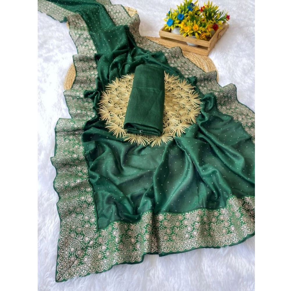 PID-62453-Generic-Women-s-Silk-Embroidred-Saree-With-Unstitched-Blouse-5-5-Mtr-Dark-Green-1-1000x1000-1.webp Women's Silk Embroidred Saree With Unstitched Blouse 5.5Mtr (Dark Green) - Image 1