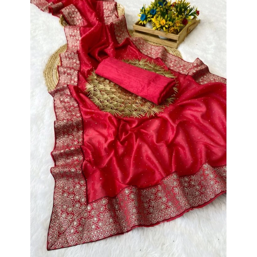 PID-62456-Generic-Women-s-Silk-Embroidred-Saree-With-Unstitched-Blouse-5-5-Mtr-Pink-1-1000x1000-1.webp Women's Silk Embroidred Saree With Unstitched Blouse 5.5Mtr (Pink) - Image 1