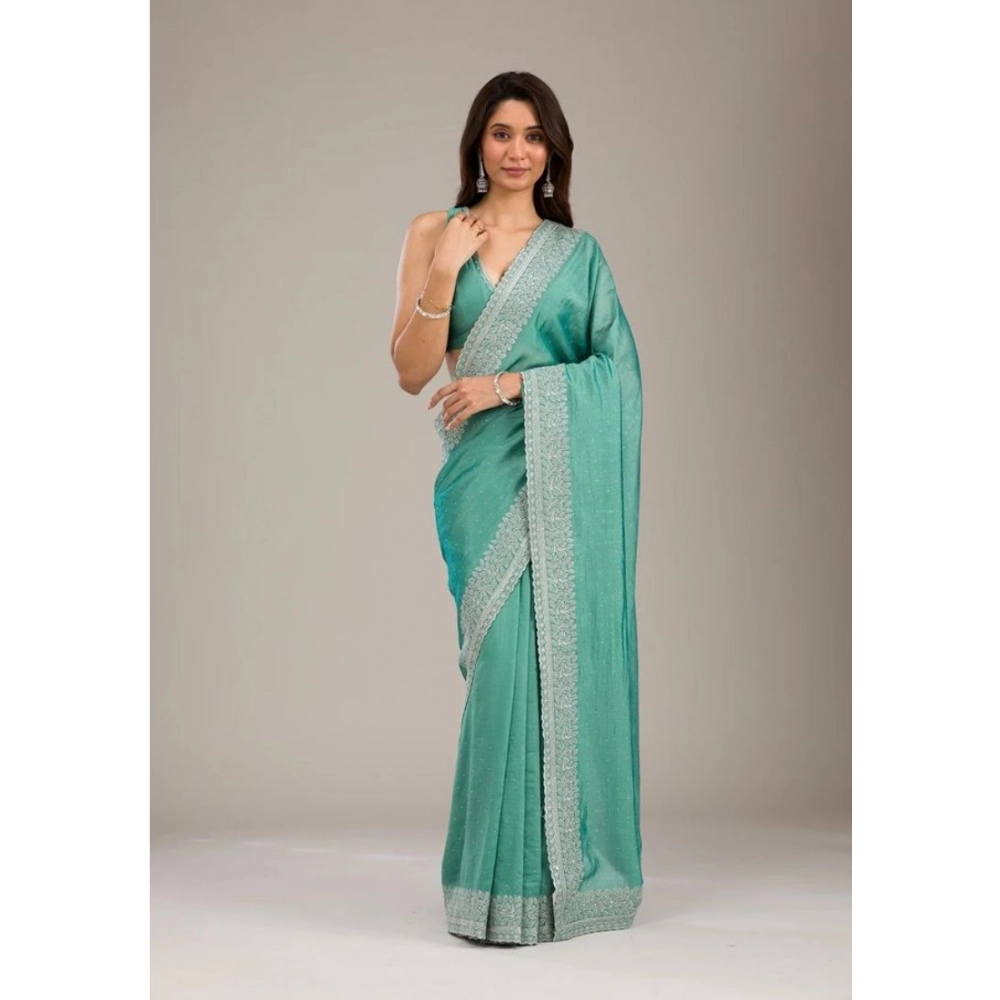 PID-62487-Generic-Women-s-Silk-Embroidred-Saree-With-Unstitched-Blouse-5-5-Mtr-Light-Green-1-1000x1000-1.webp Women's Silk Embroidred Saree With Unstitched Blouse 5.5Mtr (Light Green) - Image 1