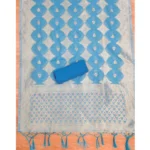 Women's Banarasi Silk Printed Unstitched Salwar Suit Material With Dupatta (Sky Blue, 3Mtrs) - Image 2