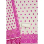 Women's Banarasi Silk Printed Unstitched Salwar Suit Material With Dupatta (Pink, 3Mtrs) - Image 3