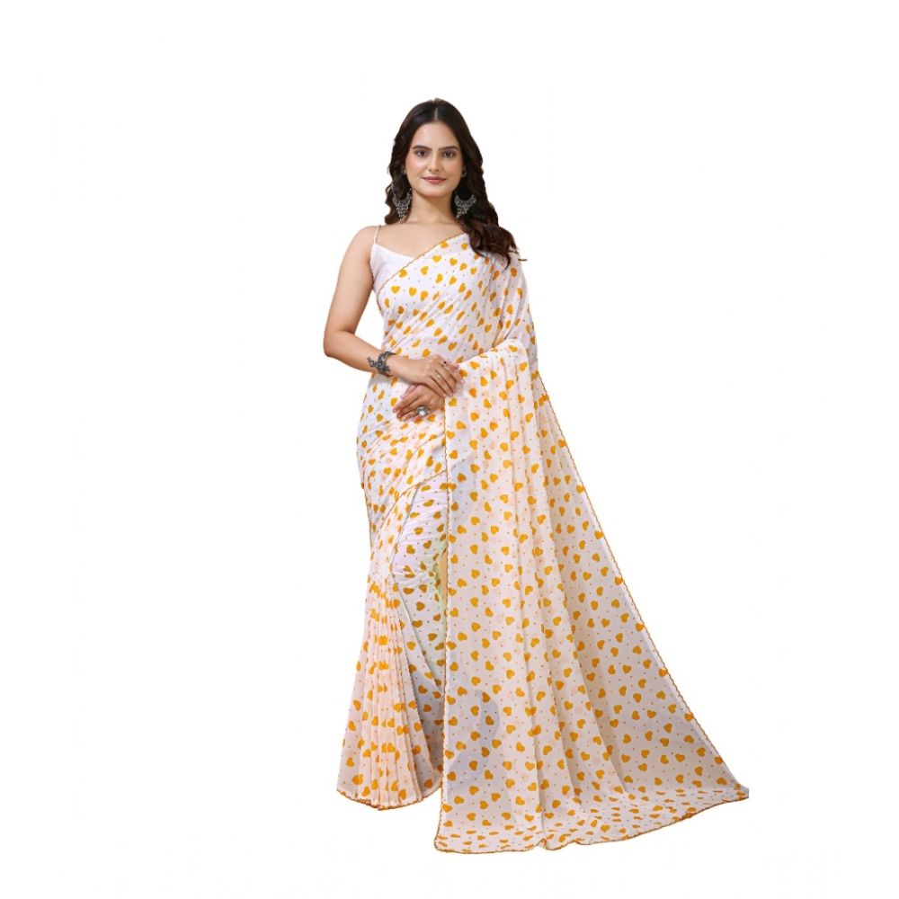 PID-63031-Generic-Women-s-Georgette-Printed-Saree-With-Unstitched-Blouse-5-5-Mtr-White-Yellow-1-1000x1000-1.webp Women's Georgette Printed Saree With Unstitched Blouse 5.5Mtr (White-Yellow) - Image 1