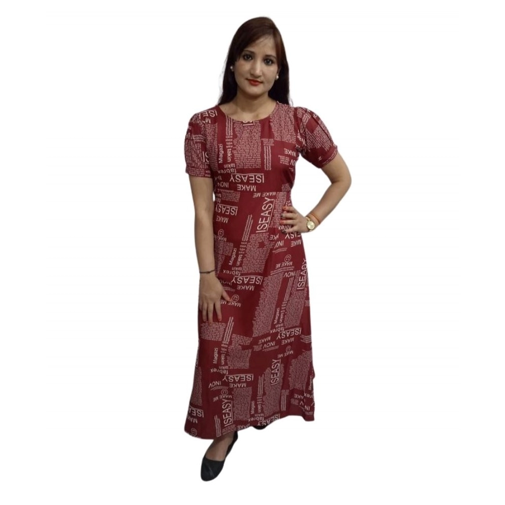 PID-63349-Women-s-Casual-Crepe-Half-Sleeves-Dress-Maroon-1-1000x1000-1.webp Women's Casual Crepe Half Sleeves Dress (Maroon) - Image 1