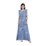 Women's Casual Crepe Sleeveless Dress (Grey)