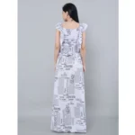 Women's Casual Crepe Sleeveless Dress (White) - Image 5