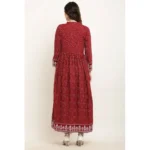Women's Casual Rayon Full sleeve Kurti (Maroon) - Image 3