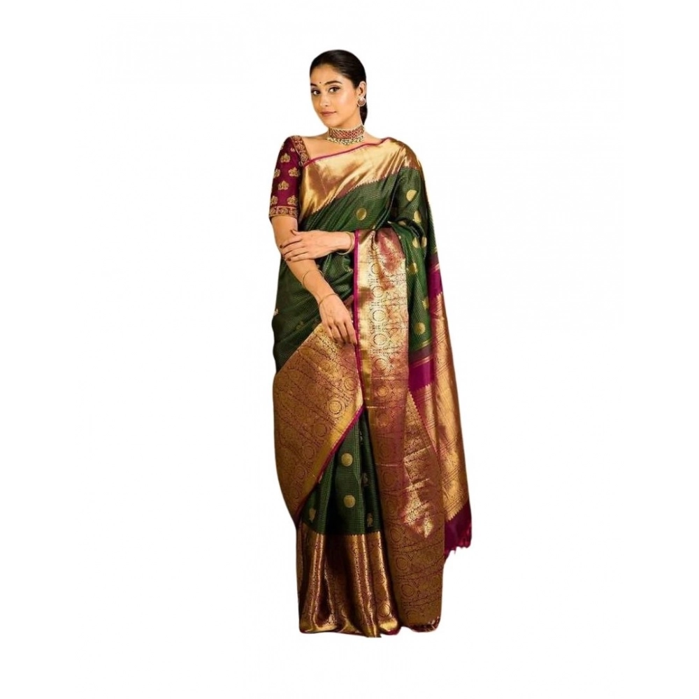 PID-63553-Women-s-Soft-Lichi-Silk-Printed-Saree-With-Unstitched-Blouse-5-5-Mtr-Green-1-1000x1000-1.webp Women's Soft Lichi Silk Printed Saree With Unstitched Blouse 5.5Mtr (Green) - Image 1