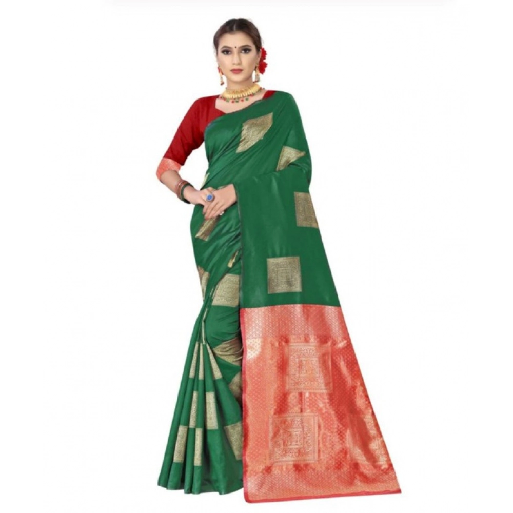 PID-63559-Women-s-Soft-Lichi-Silk-Printed-Saree-With-Unstitched-Blouse-5-5-Mtr-Green-1-1000x1000-1.webp Women's Soft Lichi Silk Printed Saree With Unstitched Blouse 5.5Mtr (Green) - Image 1