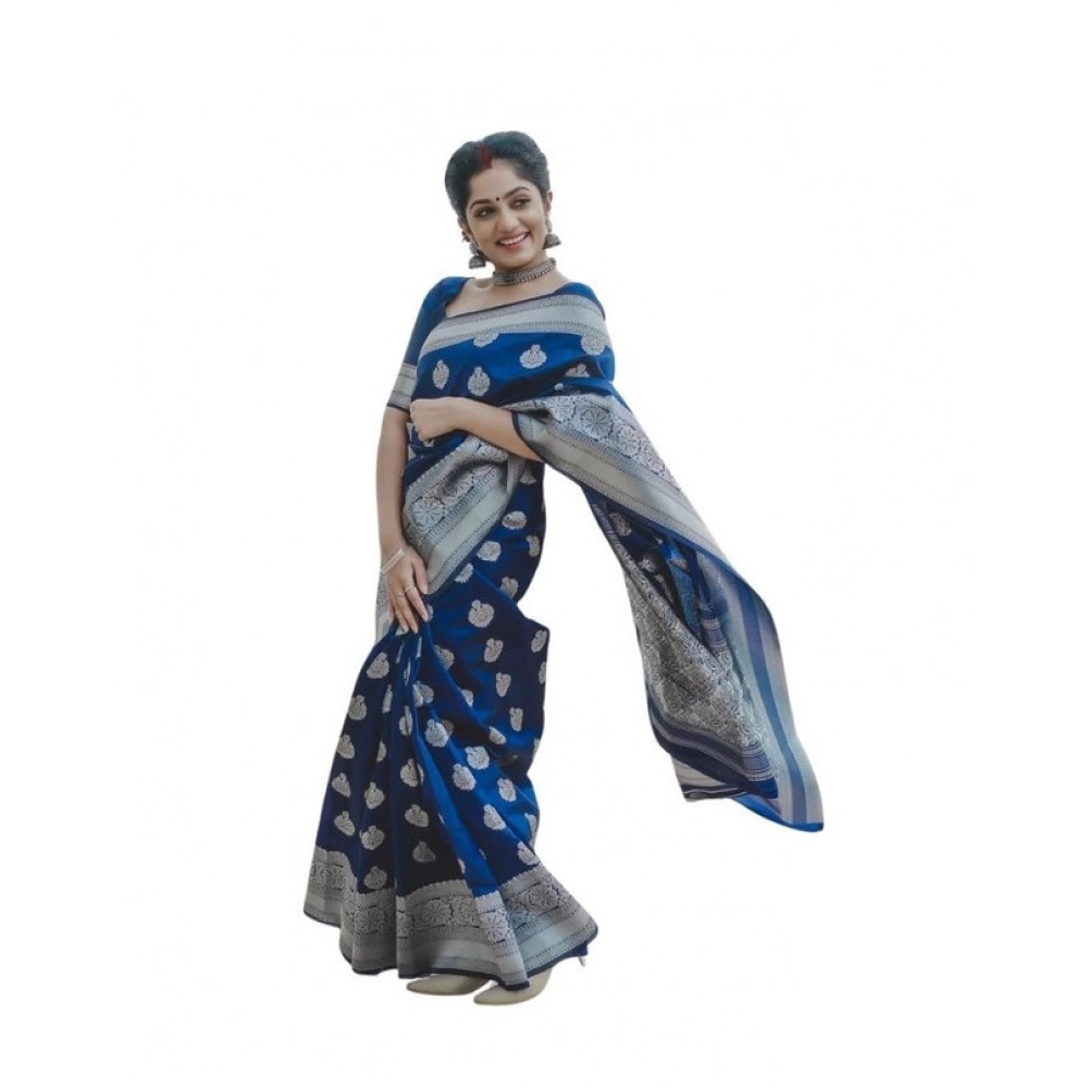 PID-63569-Women-s-Soft-Lichi-Silk-Printed-Saree-With-Unstitched-Blouse-5-5-Mtr-Blue-1-1000x1000-1.webp Women's Soft Lichi Silk Printed Saree With Unstitched Blouse 5.5Mtr (Blue) - Image 1