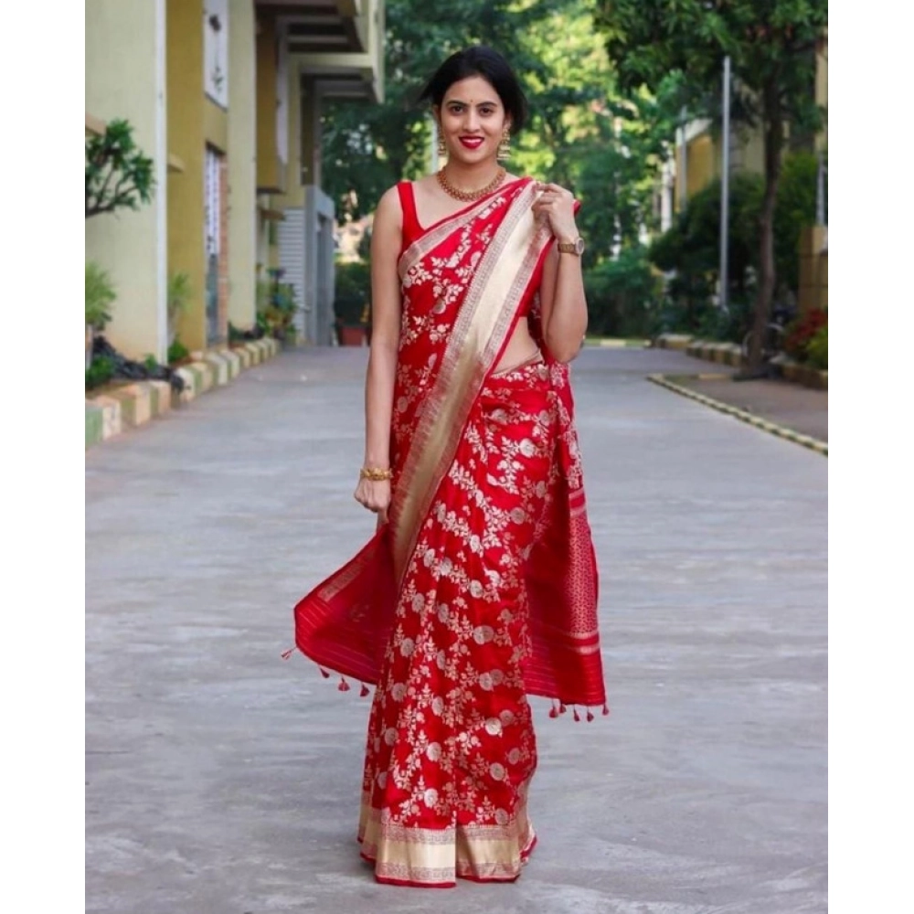 PID-63580-Women-s-Soft-Lichi-Silk-Printed-Saree-With-Unstitched-Blouse-5-5-Mtr-Red-1-1000x1000-1.webp Women's Soft Lichi Silk Printed Saree With Unstitched Blouse 5.5Mtr (Red) - Image 1