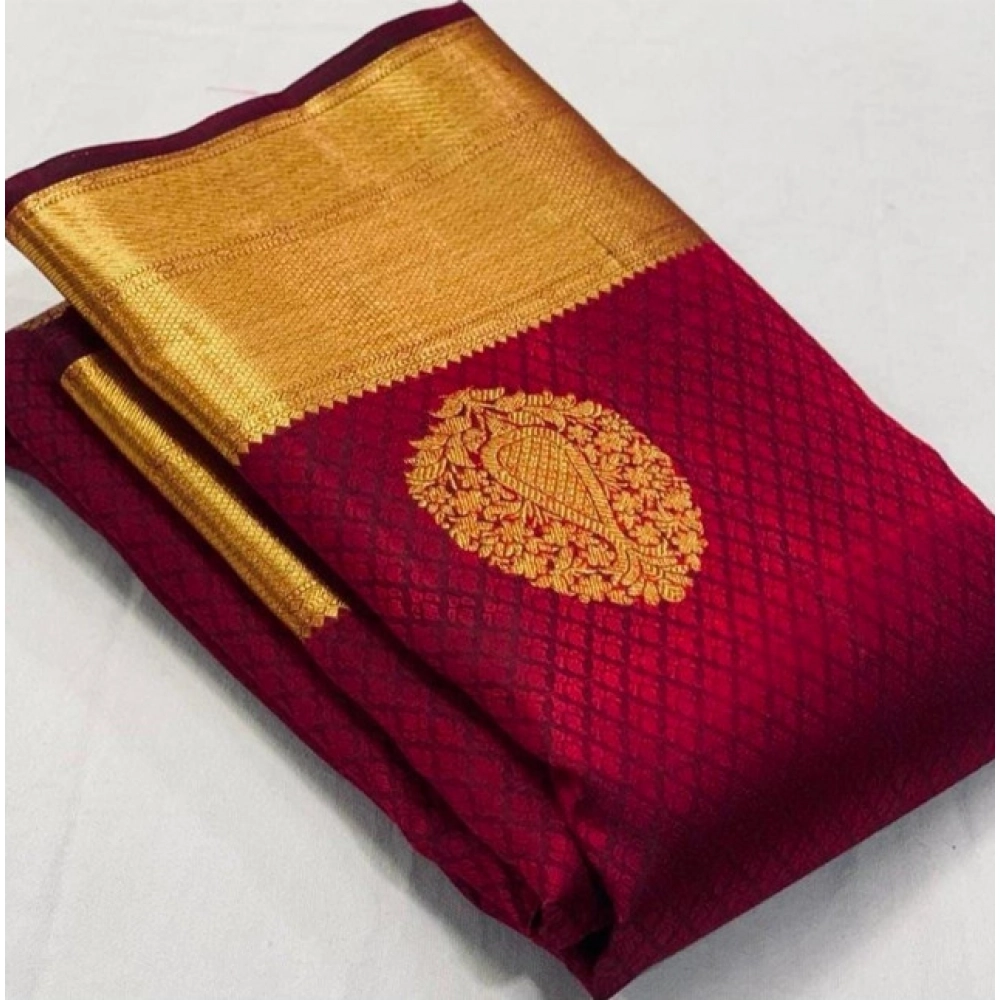 PID-63582-Women-s-Soft-Lichi-Silk-Printed-Saree-With-Unstitched-Blouse-5-5-Mtr-Maroon-1-1000x1000-1.webp Women's Soft Lichi Silk Printed Saree With Unstitched Blouse 5.5Mtr (Maroon) - Image 1