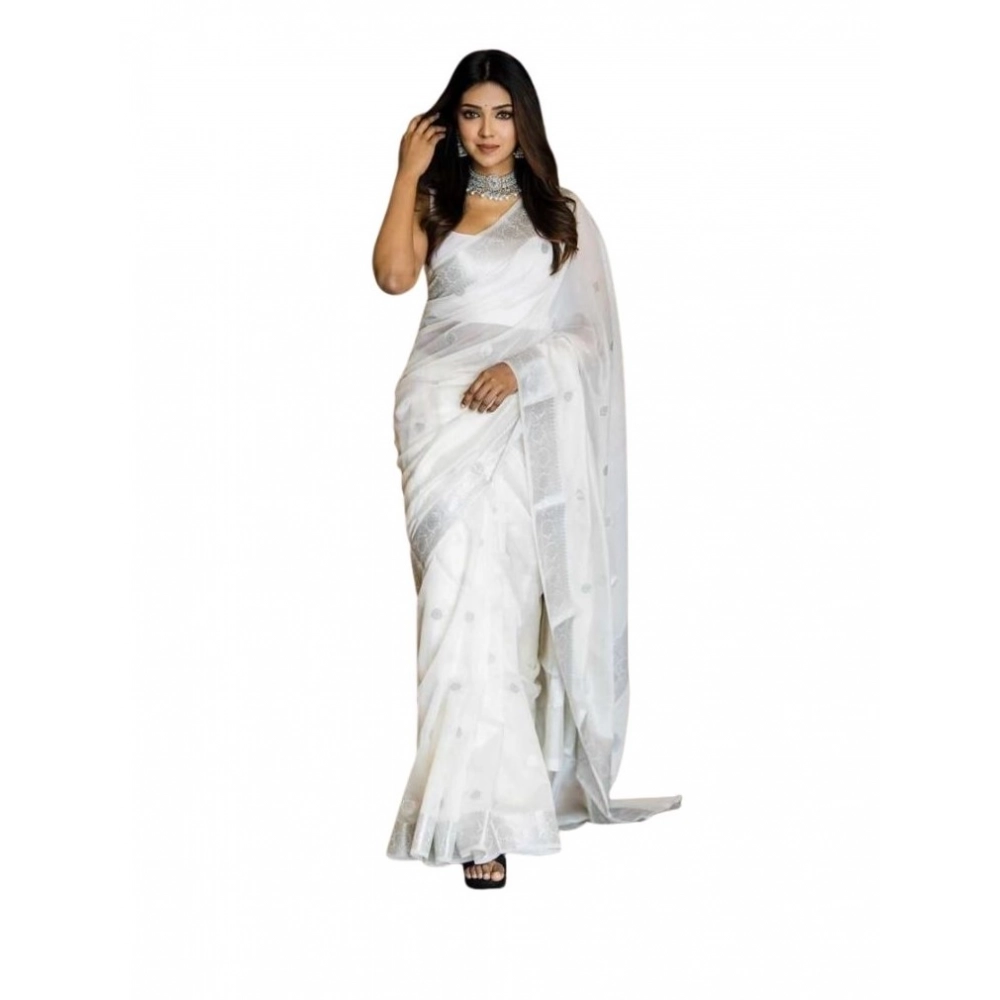 PID-63588-Women-s-Soft-Lichi-Silk-Printed-Saree-With-Unstitched-Blouse-5-5-Mtr-White-1-1000x1000-1.webp Women's Soft Lichi Silk Printed Saree With Unstitched Blouse 5.5Mtr (White) - Image 1