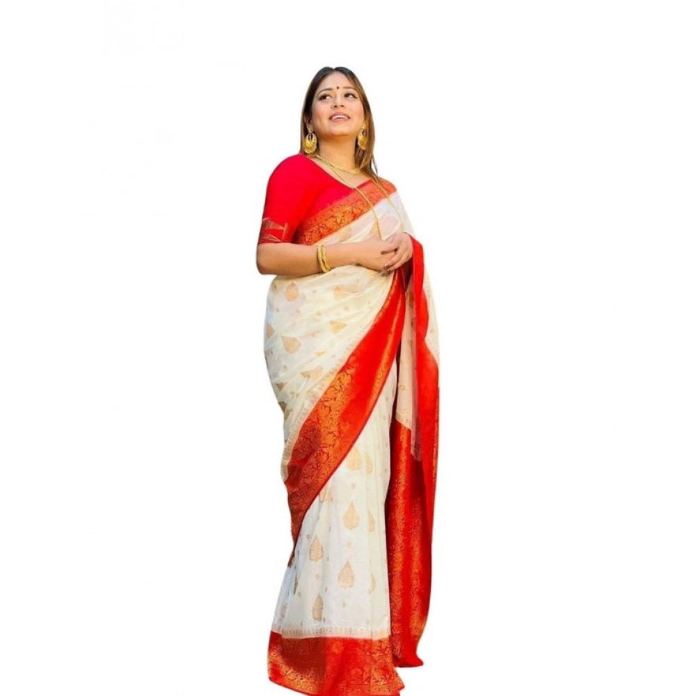 PID-63591-Women-s-Soft-Lichi-Silk-Printed-Saree-With-Unstitched-Blouse-5-5-Mtr-White-1-1000x1000-1.webp Women's Soft Lichi Silk Printed Saree With Unstitched Blouse 5.5Mtr (White) - Image 1