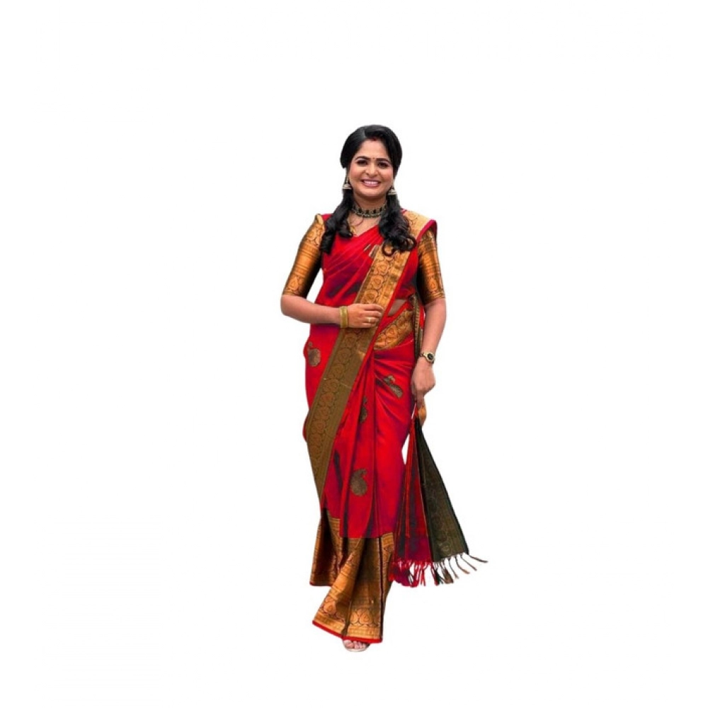 PID-63605-Women-s-Soft-Lichi-Silk-Printed-Saree-With-Unstitched-Blouse-5-5-Mtr-Red-1-1000x1000-1.webp Women's Soft Lichi Silk Printed Saree With Unstitched Blouse 5.5Mtr (Red) - Image 1