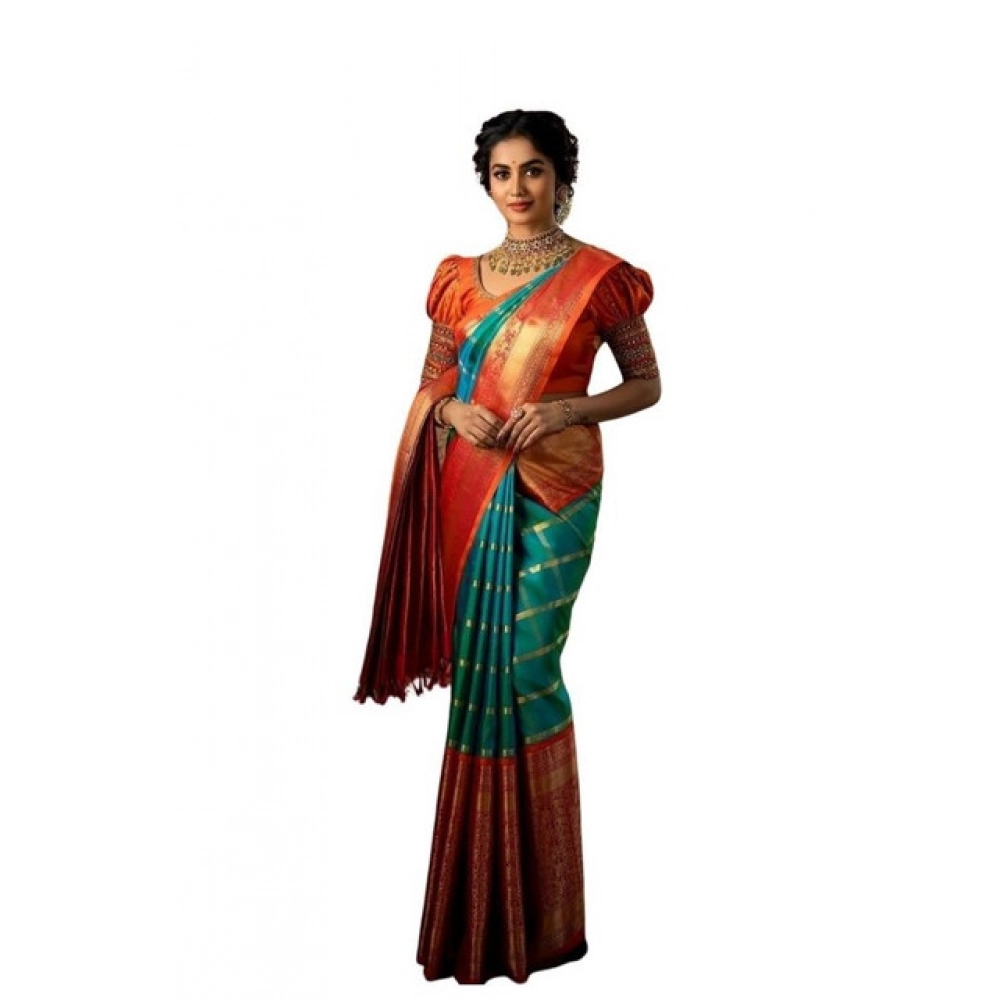 PID-63639-Women-s-Soft-Lichi-Silk-Printed-Saree-With-Unstitched-Blouse-5-5-Mtr-Green-1-1000x1000-1.webp Women's Soft Lichi Silk Printed Saree With Unstitched Blouse 5.5Mtr (Green) - Image 1
