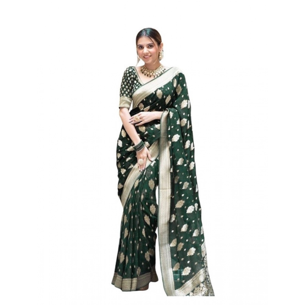 PID-63644-Women-s-Soft-Lichi-Silk-Printed-Saree-With-Unstitched-Blouse-5-5-Mtr-Green-1-1000x1000-1.webp Women's Soft Lichi Silk Printed Saree With Unstitched Blouse 5.5Mtr (Green) - Image 1