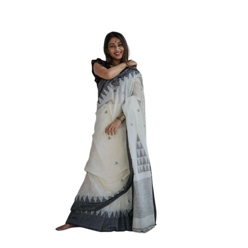 PID-63652-Women-s-Soft-Lilan-Printed-Saree-With-Unstitched-Blouse-5-5-Mtr-White-Black-1-1000x1000-1.webp Women's Soft Lilan Printed Saree With Unstitched Blouse 5.5Mtr (White-Black) - Image 1