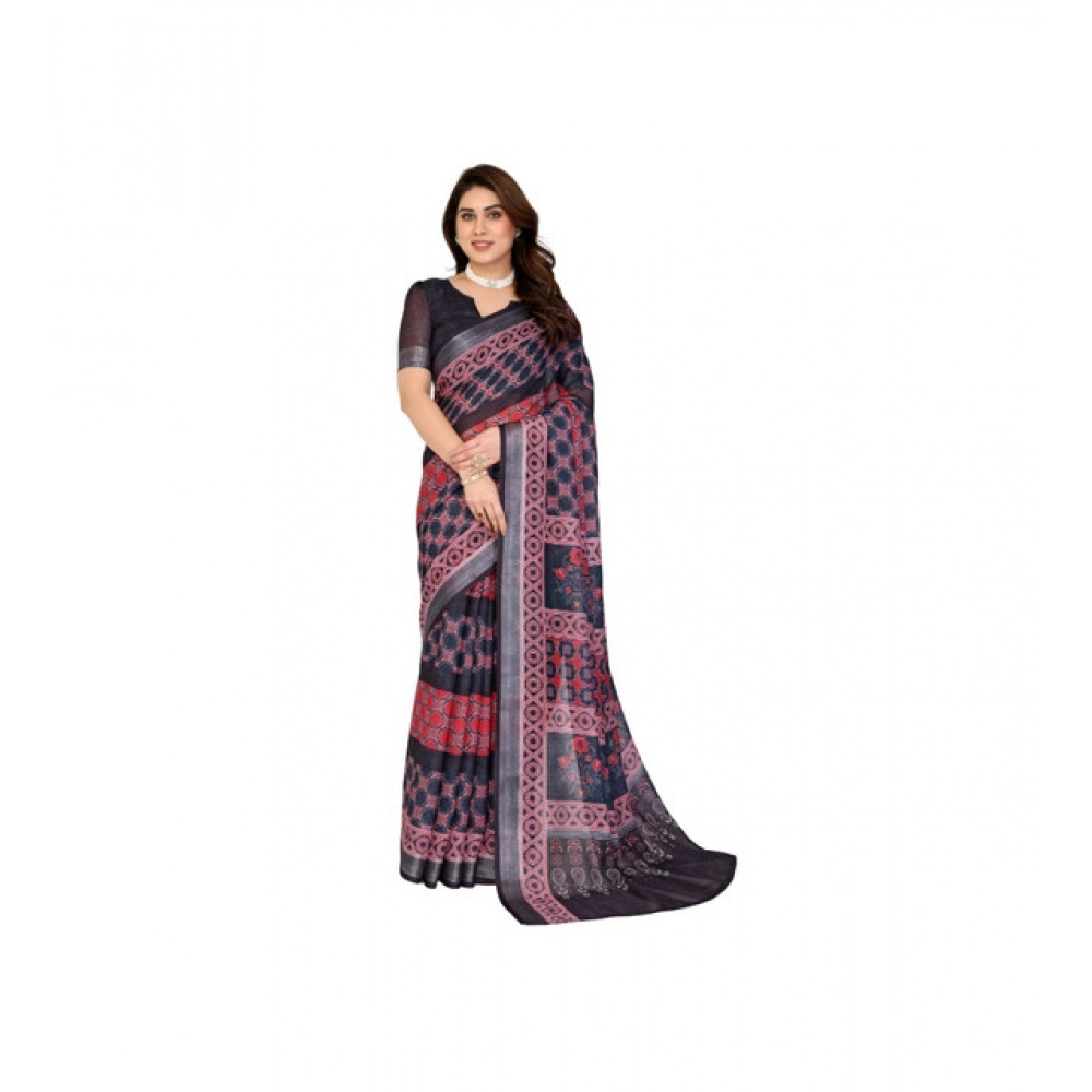 PID-63908-Women-s-Linen-Cotton-Printed-Saree-With-Unstitched-Blouse-5-5-Mtr-Black-1-1000x1000-1.webp Women's Linen Cotton Printed Saree With Unstitched Blouse 5.5MtrĀ (Black) - Image 1