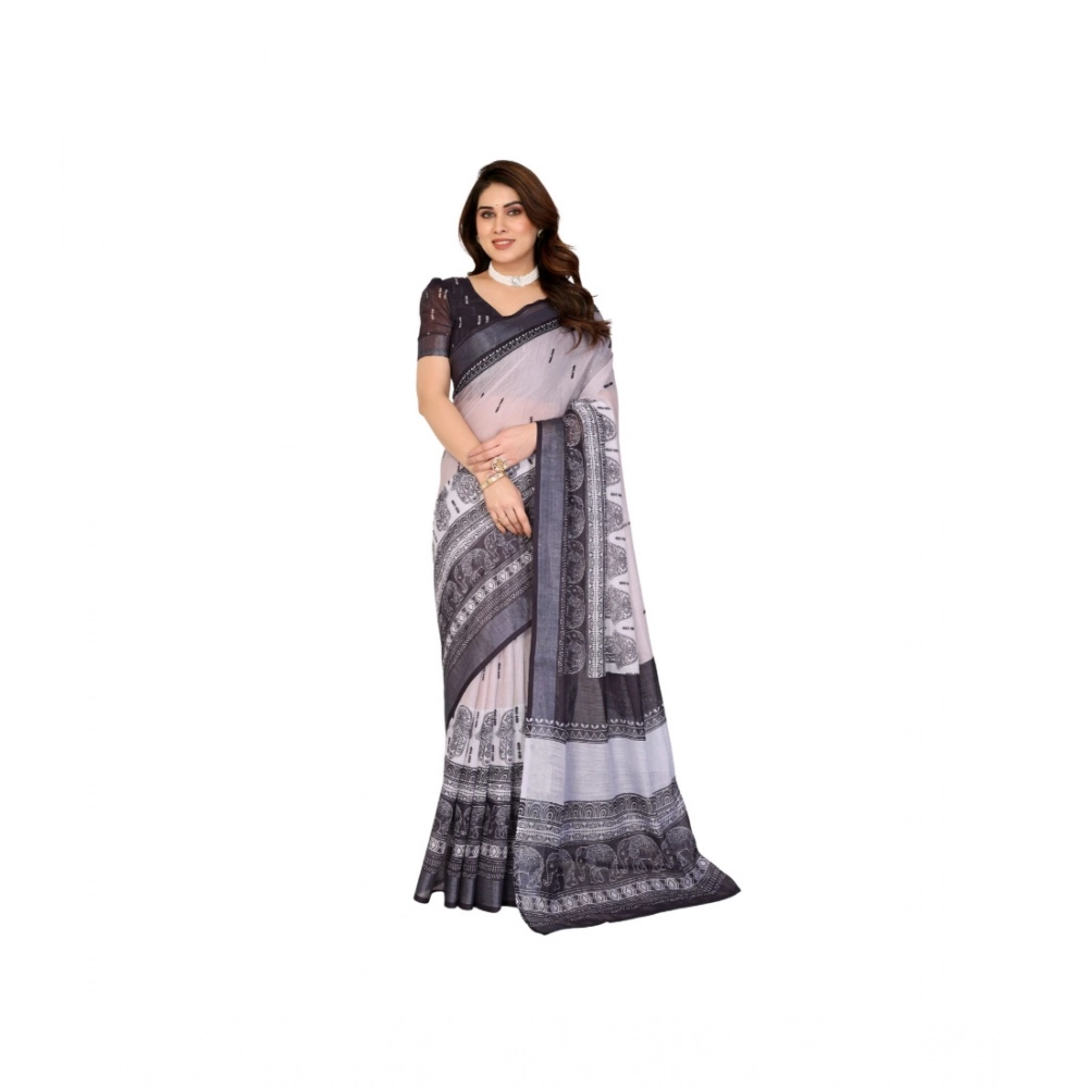 PID-63910-Women-s-Linen-Cotton-Printed-Saree-With-Unstitched-Blouse-5-5-Mtr-White-Black-1-1000x1000-1.webp Women's Linen Cotton Printed Saree With Unstitched Blouse 5.5MtrĀ (White & Black) - Image 1