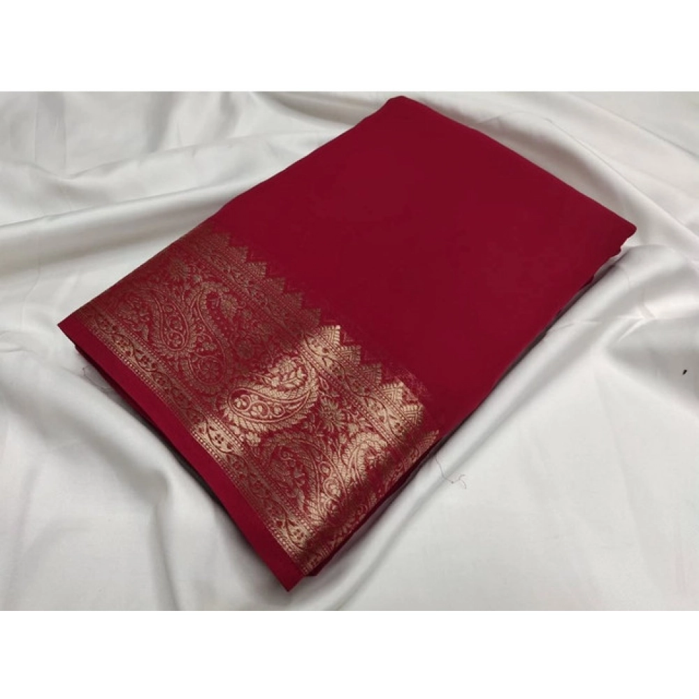 PID-64833-Women-s-Crape-Chit-Pallu-Solid-Saree-With-Unstitched-Blouse-5-5-Mtr-Maroon-1-1000x1000-1.webp Women's Crepe Chit Pallu Solid Saree With Unstitched Blouse 5.5MtrĀ (Maroon) - Image 1