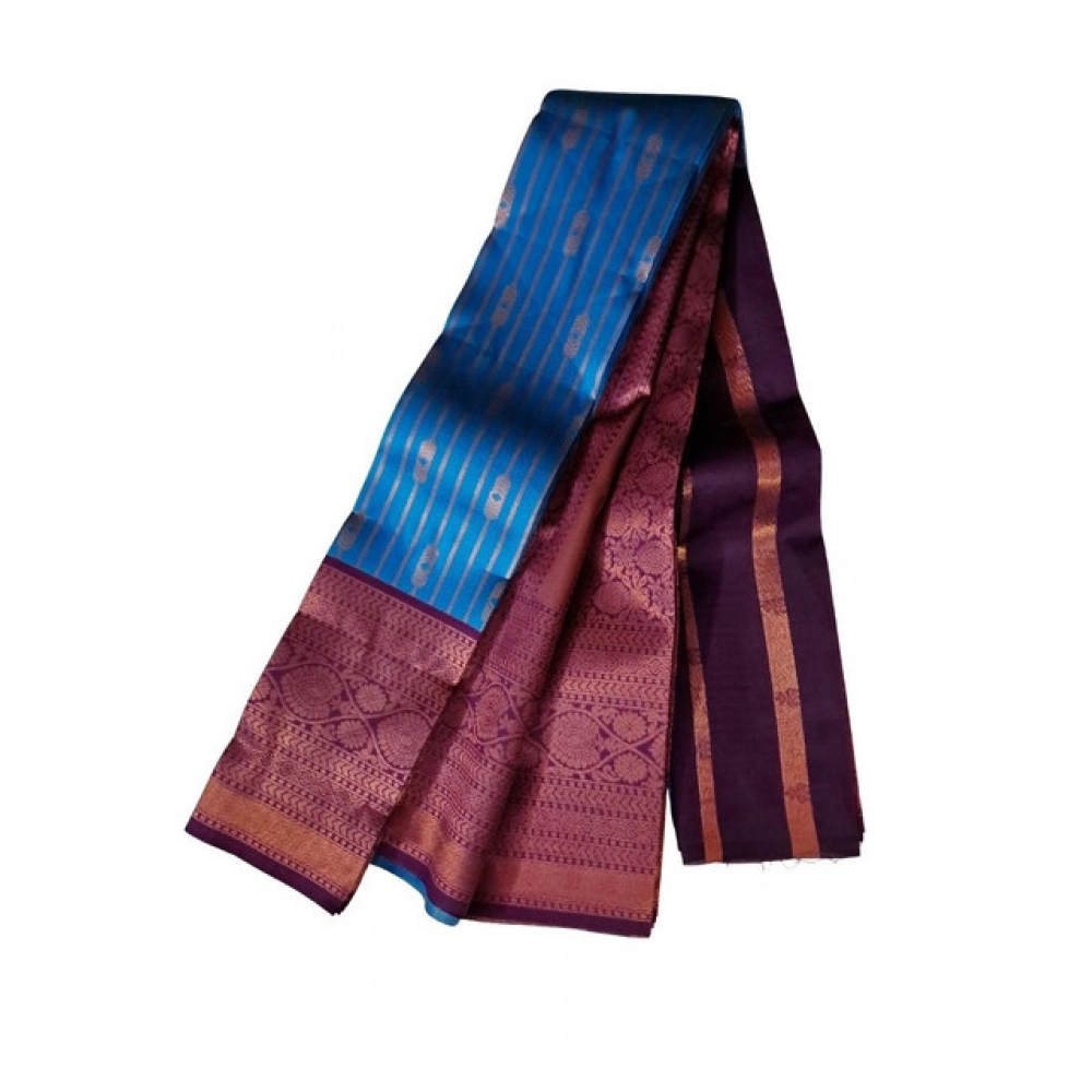 PID-64945-Women-s-Soft-Silk-Wooven-Saree-With-Unstitched-Blouse-5-5-Mtr-Blue-1-1000x1000-1.webp Women's Soft Silk Wooven Saree With Unstitched Blouse 5.5Mtr (Blue) - Image 1