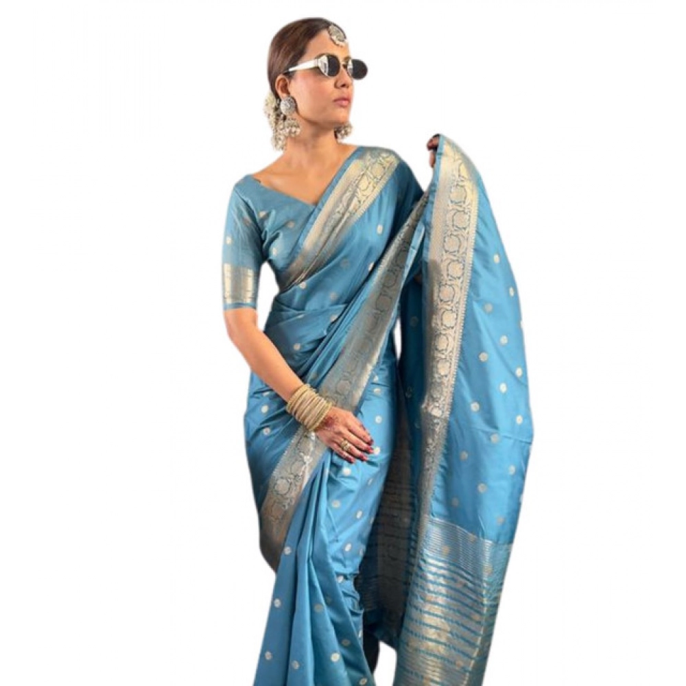 PID-65194-Women-s-Satin-Printed-Saree-With-Unstitched-Blouse-5-5-Mtr-light-Blue-1-1000x1000-1.webp Women's Satin Printed Saree With Unstitched Blouse 5.5MtrĀ (light Blue) - Image 1