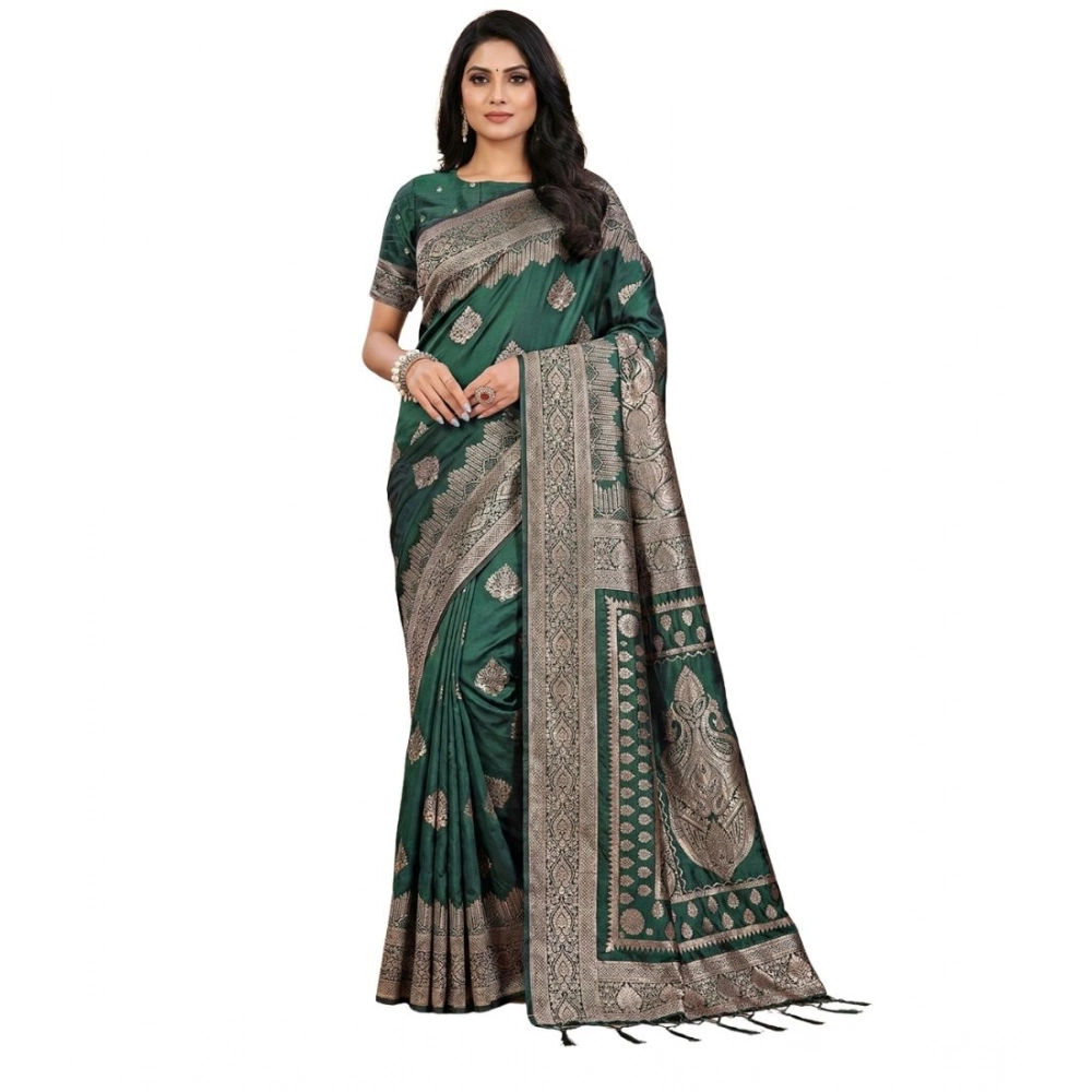 PID-65269-Women-s-Silk-Blend-Printed-Saree-With-Unstitched-Blouse-5-5-Mtr-Green-1-1000x1000-1.webp Women's Silk Blend Printed Saree With Unstitched Blouse 5.5Mtr (Green) - Image 1