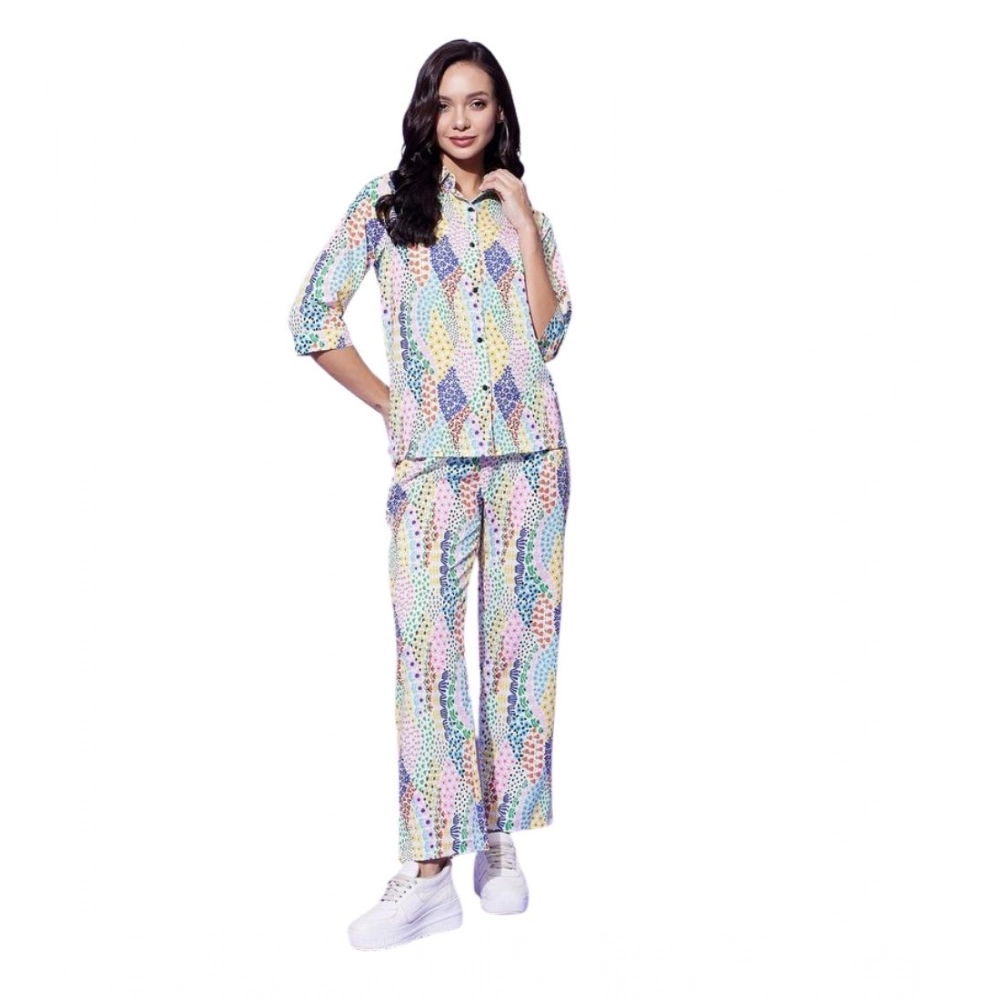 PID-65335-Women-s-Polyester-Floral-3-4th-Sleeve-Co-Ord-Set-Multi-1-1000x1000-1.webp Women's Polyester Floral 3-4th Sleeve Co-Ord Set (Multicolor) - Image 1