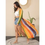 Women's Polyester Crepe Printed Long Sleeves Shrug (Multicolor) - Image 5