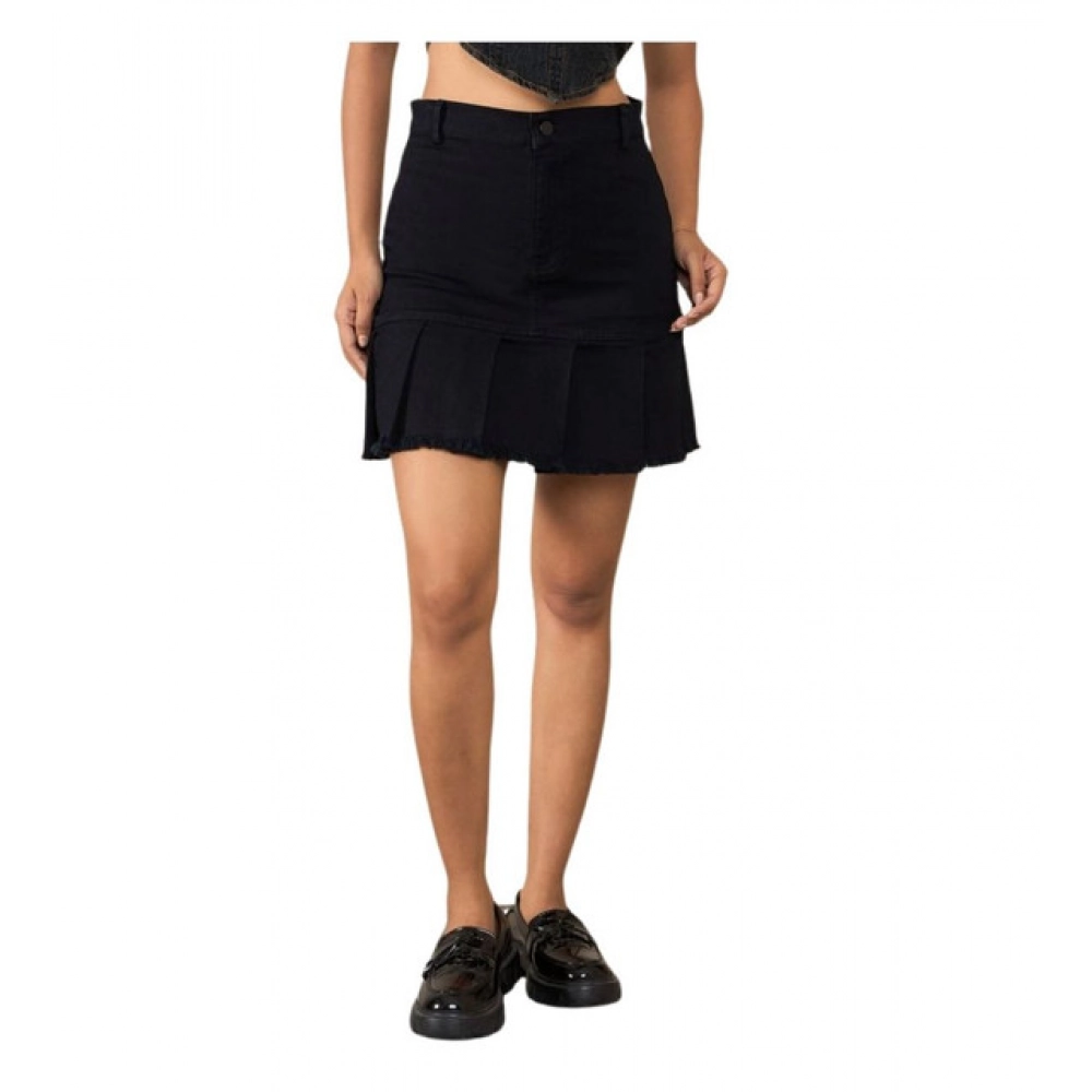 PID-65464-Women-s-Denim-Washed-Buttoned-Skirt-Black-1-1000x1000-1.webp Women's Denim Washed Buttoned Skirt (Black) - Image 1