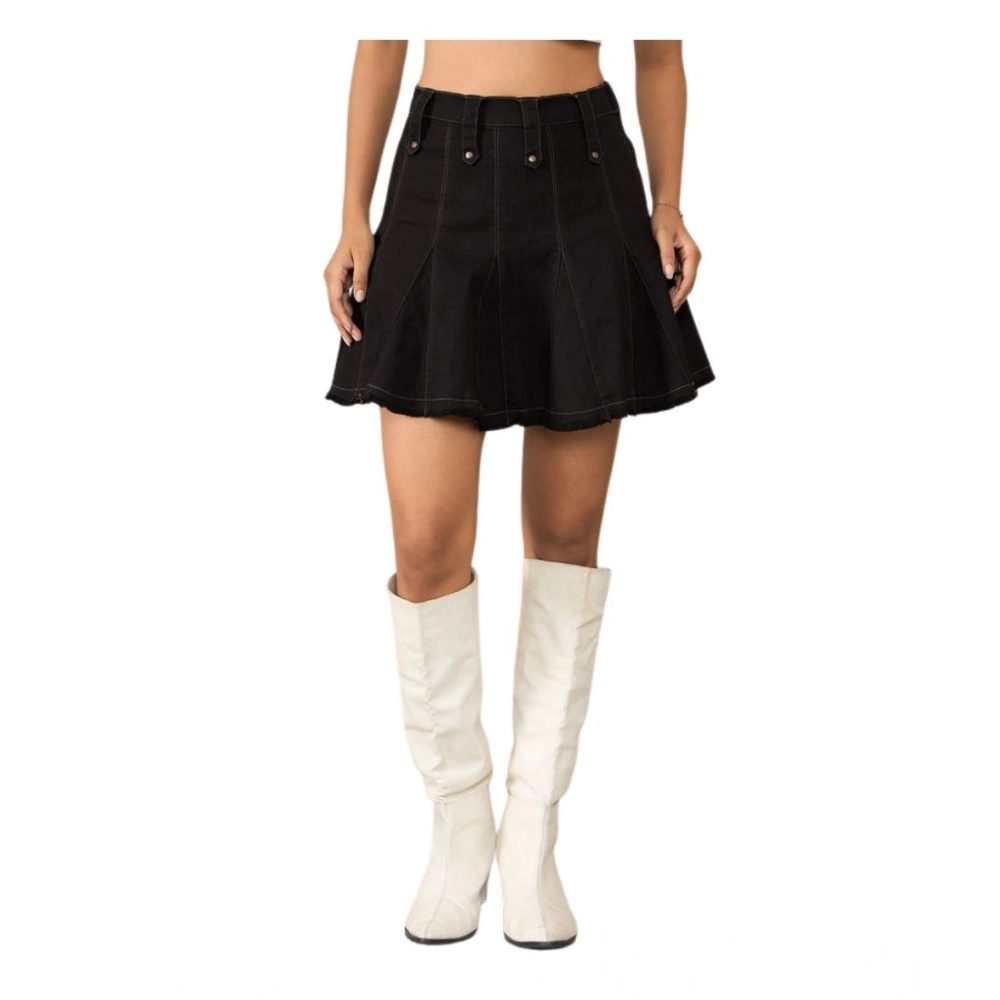 PID-65466-Women-s-Denim-Washed-Buttoned-Skirt-Black-1-1000x1000-1.webp Women's Denim Washed Buttoned Skirt (Black) - Image 1