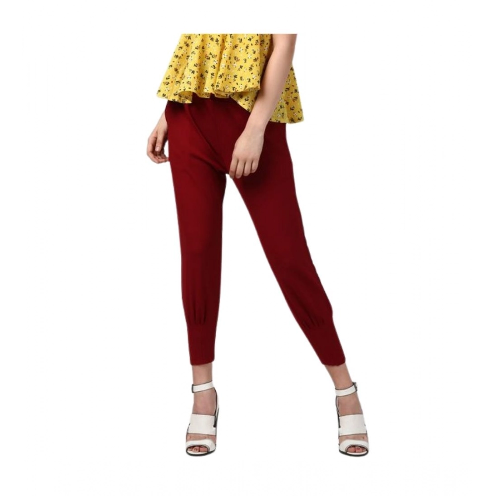 PID-65509-Women-s-Polyester-Solid-Elasticated-Trousers-Maroon-1-1000x1000-1.webp Women's Polyester Solid Elasticated Trousers (Maroon) - Image 1