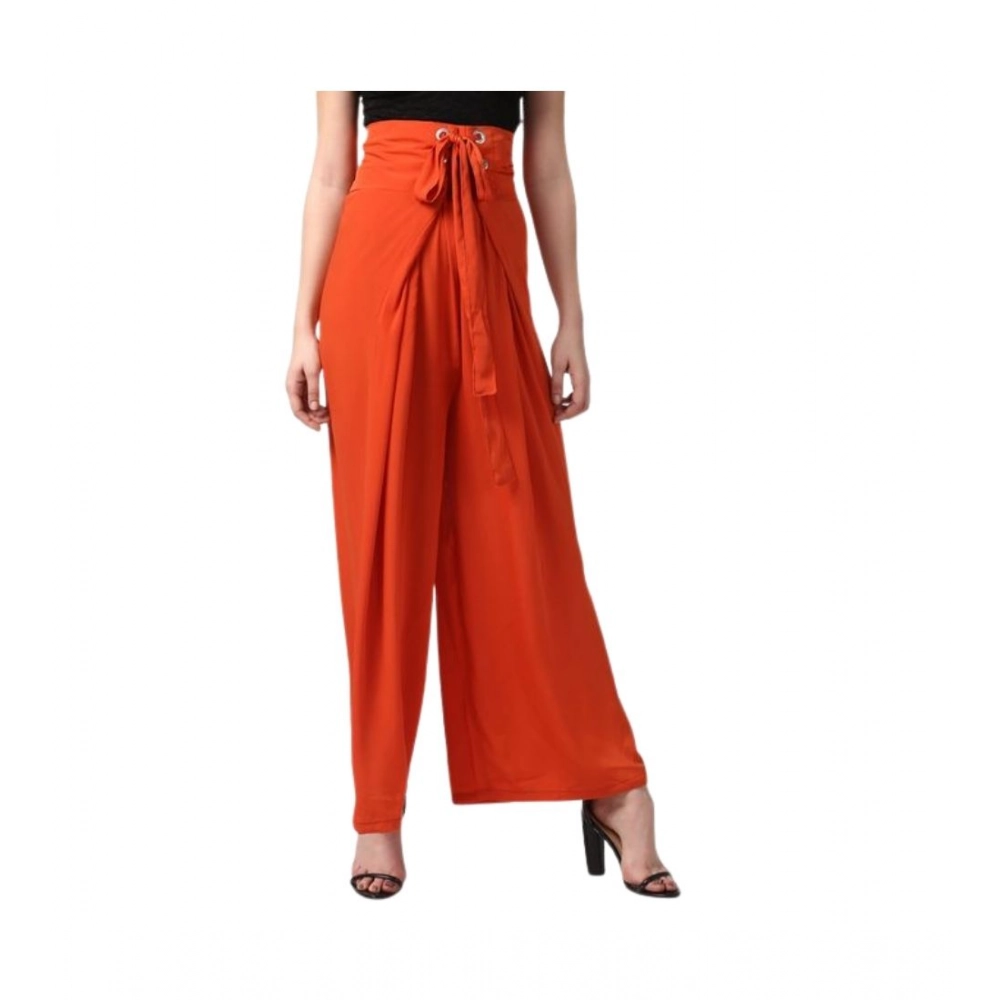 PID-65512-Women-s-Polyester-Solid-Smocked-Trousers-Orange-1-1000x1000-1.webp Women's Polyester Solid Smocked Trousers (Orange) - Image 1
