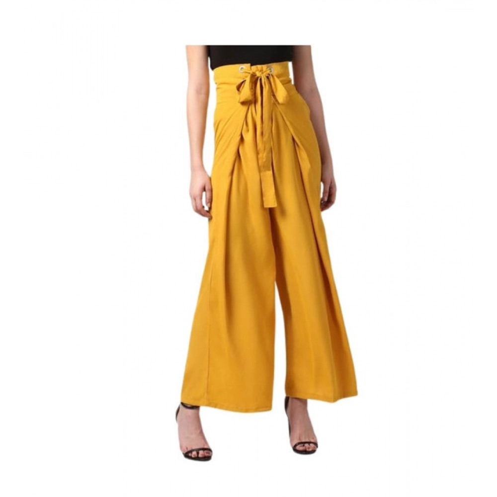 PID-65513-Women-s-Polyester-Solid-Smocked-Trousers-Yellow-1-1000x1000-1.webp Women's Polyester Solid Smocked Trousers (Yellow) - Image 1