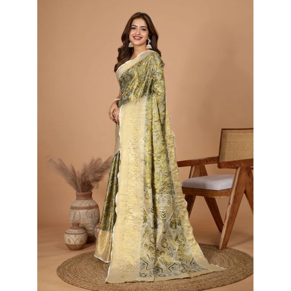 PID-65532-Women-s-Olive-Jacquard-Saree-With-Unstitched-Blouse-5-5-Mtr-Olive-2-1000x1000-1.webp Women's Jacquard Saree With Unstitched Blouse 5.5Mtr (Olive) - Image 1
