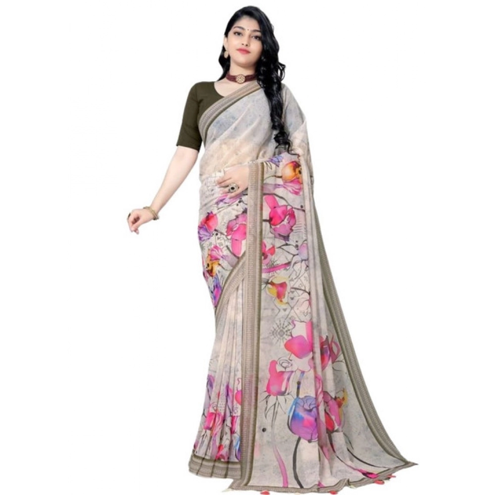 PID-65534-Women-s-Georgette-Floral-Printed-Saree-With-Unstitched-Blouse-5-5-Mtr-Beige-1-1000x1000-1.webp Women's Georgette Floral Printed Saree With Unstitched Blouse 5.5Mtr (Beige) - Image 1