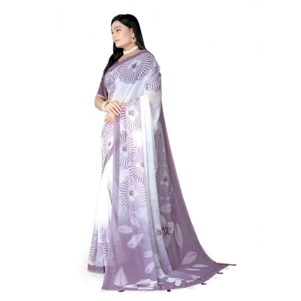 PID-65538-Women-s-Georgette-Floral-Printed-Saree-With-Unstitched-Blouse-5-5-Mtr-Lavender-2-1000x1000-1.webp Women's Georgette Floral Printed Saree With Unstitched Blouse 5.5Mtr (Lavender) - Image 1