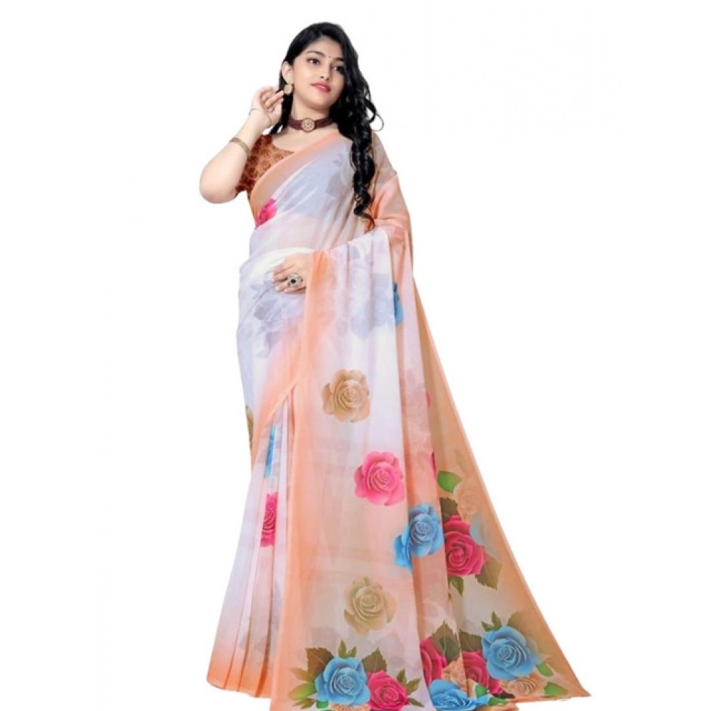 PID-65541-Women-s-Georgette-Floral-Printed-Saree-With-Unstitched-Blouse-5-5-Mtr-Orange-1-1000x1000-1.webp Women's Georgette Floral Printed Saree With Unstitched Blouse 5.5Mtr (Orange) - Image 1