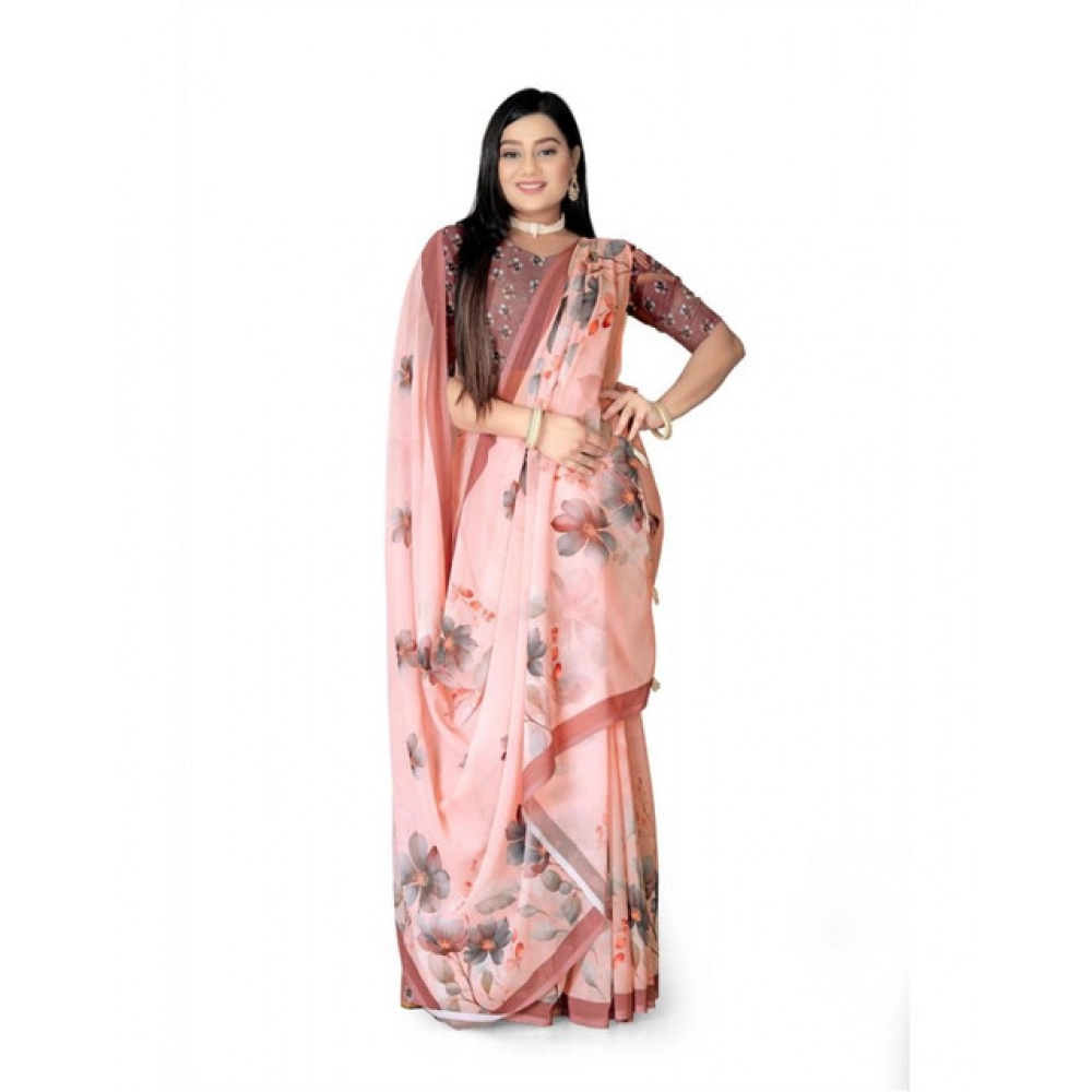 PID-65542-Women-s-Georgette-Floral-Printed-Saree-With-Unstitched-Blouse-5-5-Mtr-Peach-2-1000x1000-1.webp Women's Georgette Floral Printed Saree With Unstitched Blouse 5.5Mtr (Peach) - Image 1