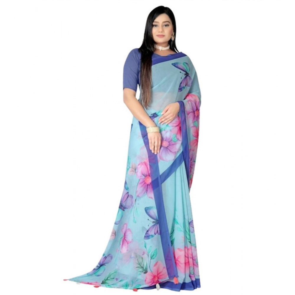 PID-65547-Women-s-Georgette-Floral-Printed-Saree-With-Unstitched-Blouse-5-5-Mtr-Blue-1-1000x1000-1.webp Women's Georgette Floral Printed Saree With Unstitched Blouse 5.5MtrĀ (Blue) - Image 1