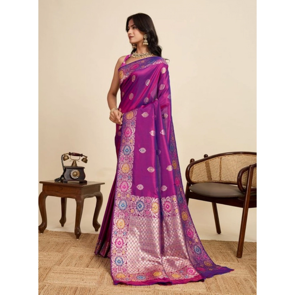 PID-65591-Women-s-Faux-Banarasi-Silk-Woven-Saree-With-Unstitched-Blouse-5-5-Mtr-Magenta-2-1000x1000-1.webp Women's Faux_Banarasi_Silk Woven Saree With Unstitched Blouse 5.5Mtr (Magenta) - Image 1
