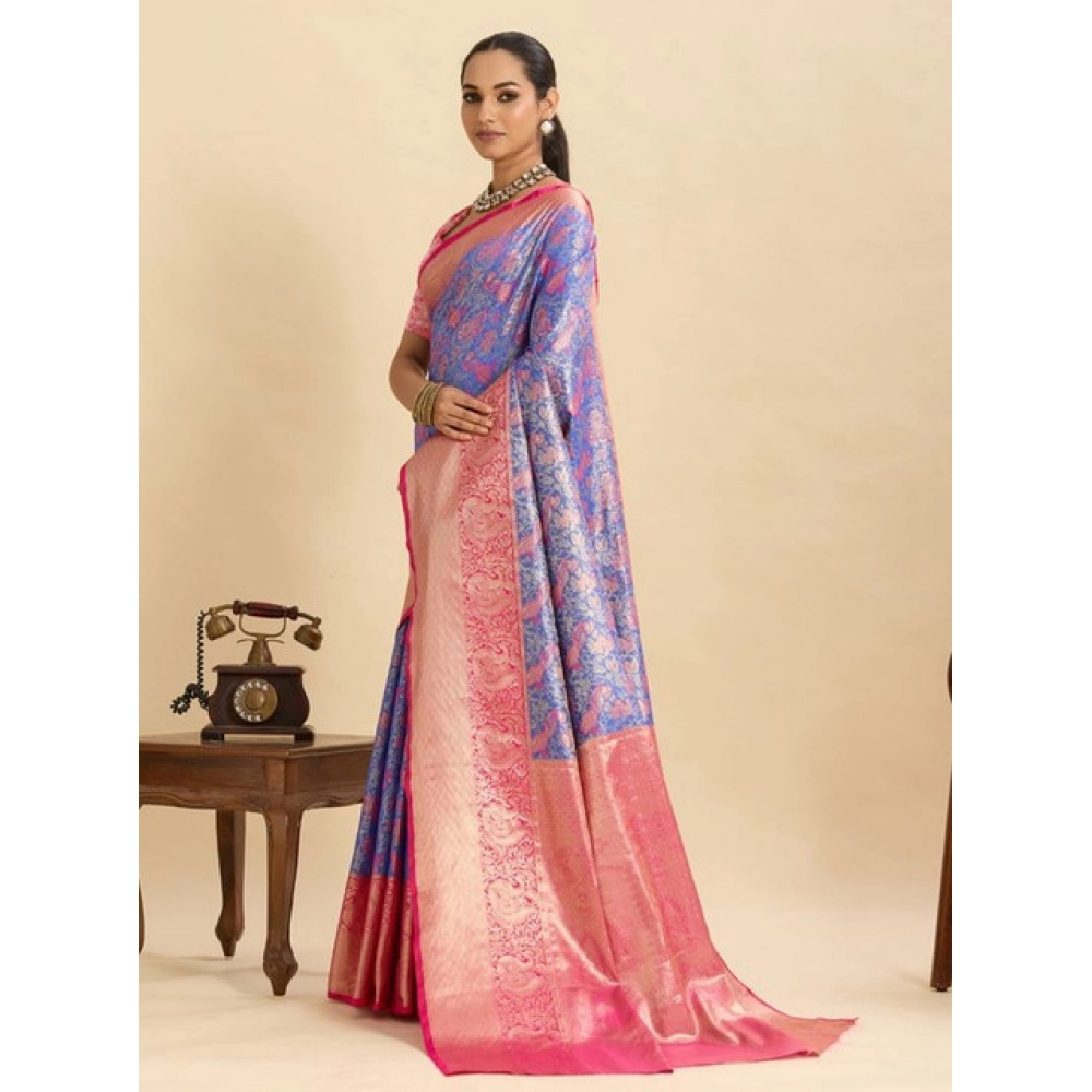 PID-65598-Women-s-Faux-Banarasi-Silk-Woven-Saree-With-Unstitched-Blouse-5-5-Mtr-Blue-2-1000x1000-1.webp Women's Faux_Banarasi_Silk Woven Saree With Unstitched Blouse 5.5Mtr (Blue) - Image 1