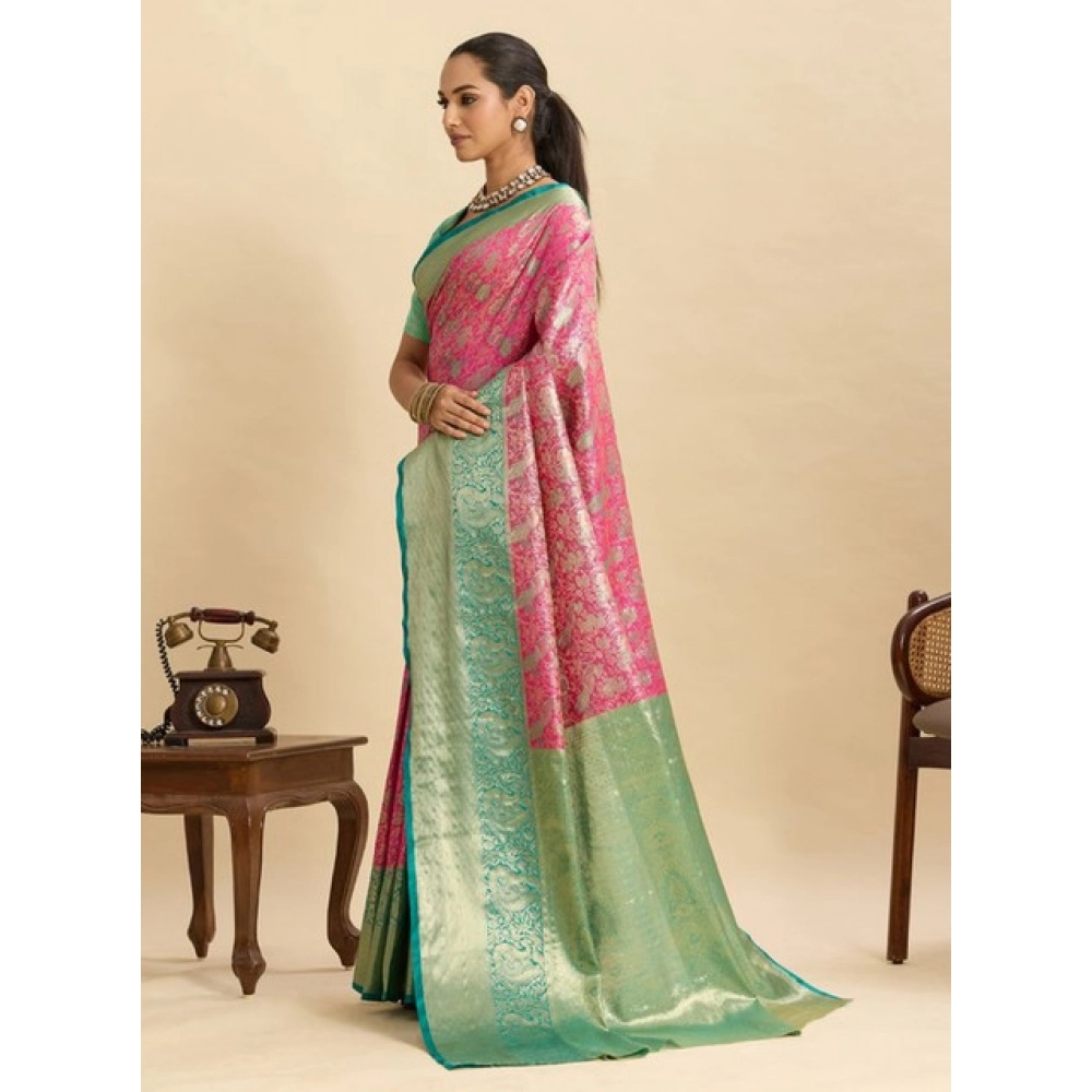 PID-65600-Women-s-Faux-Banarasi-Silk-Woven-Saree-With-Unstitched-Blouse-5-5-Mtr-Pink-2-1000x1000-1.webp Women's Faux_Banarasi_Silk Woven Saree With Unstitched Blouse 5.5Mtr (Pink) - Image 1
