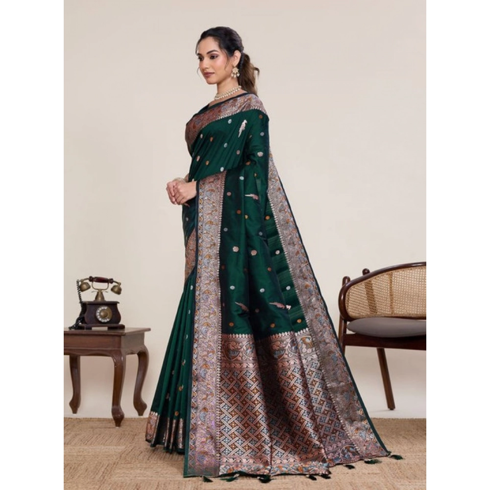 PID-65604-Women-s-Jacquard-Woven-Saree-With-Unstitched-Blouse-5-5-Mtr-Green-2-1000x1000-1.webp Women's Jacquard Woven Saree With Unstitched Blouse 5.5Mtr (Green) - Image 1